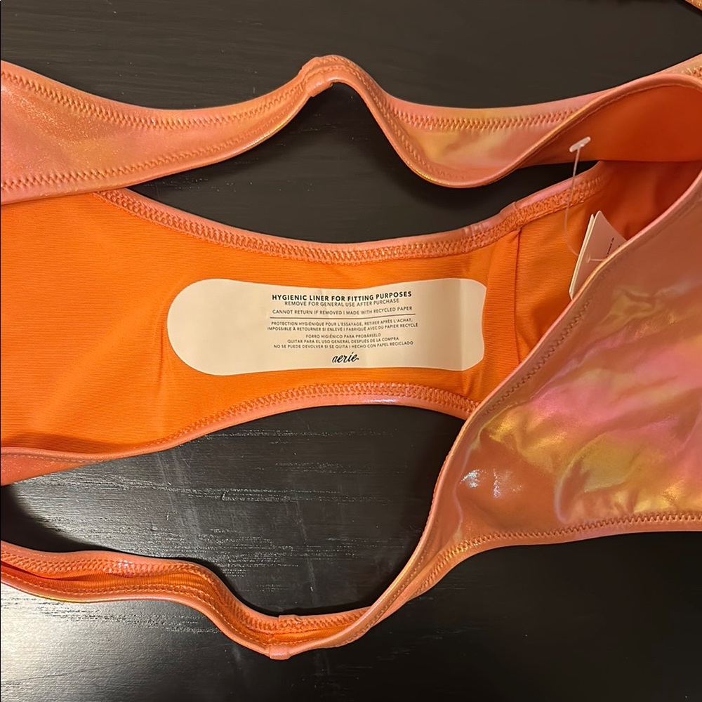 Aerie Iridescent Peach Bikini Set - Picture 3 of 4